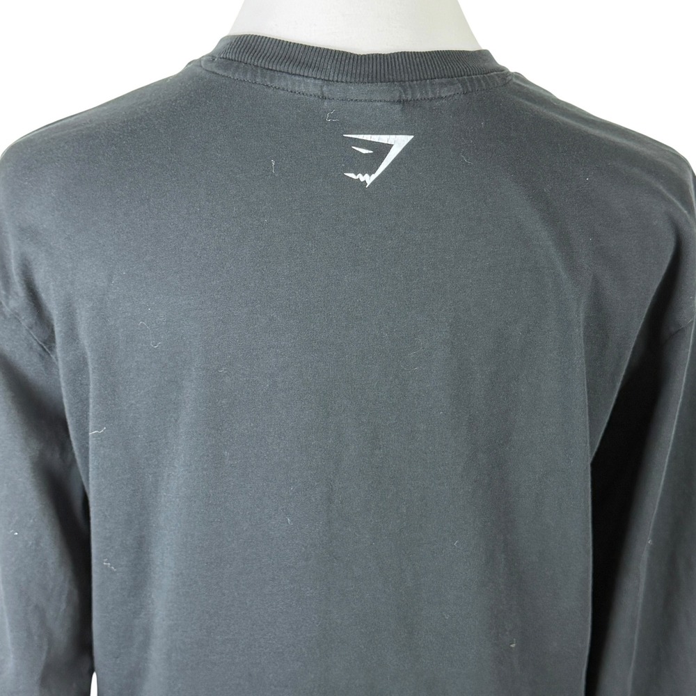 Gymshark Women's Small "Its Giving...Gym" Rhinestone Long Sleeve T-Shirt Black - Picture 4 of 8